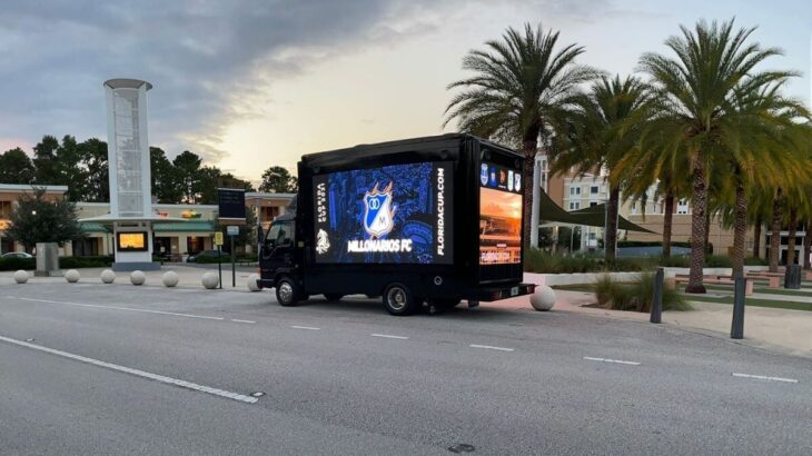 LED mobile billboard truck for sports events branding