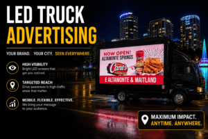 Night advertising in downtown orlando